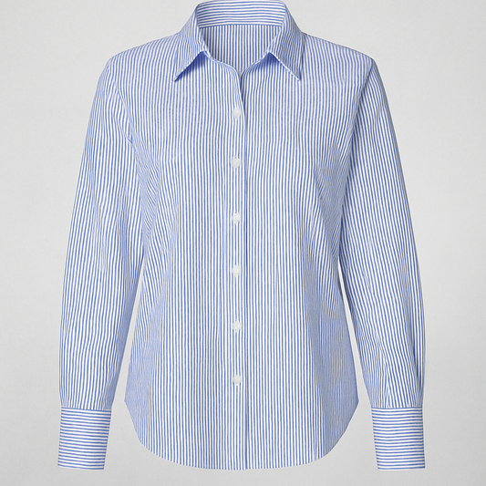 Aquamarine Crystal Stripe Shirt