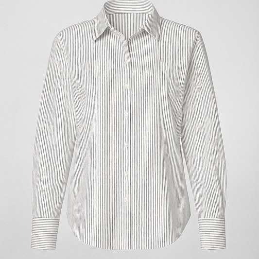 Aquamarine Crystal Stripe Shirt