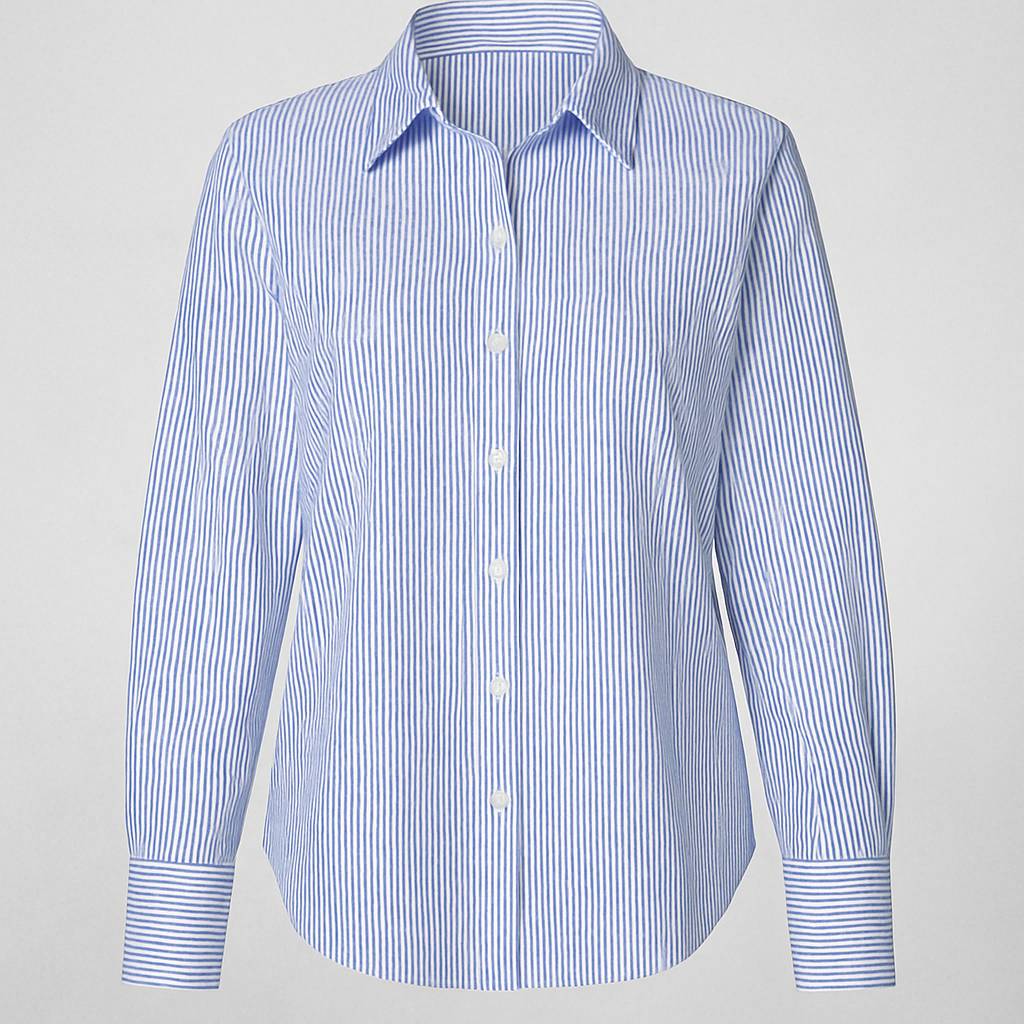 Aquamarine Crystal Stripe Shirt