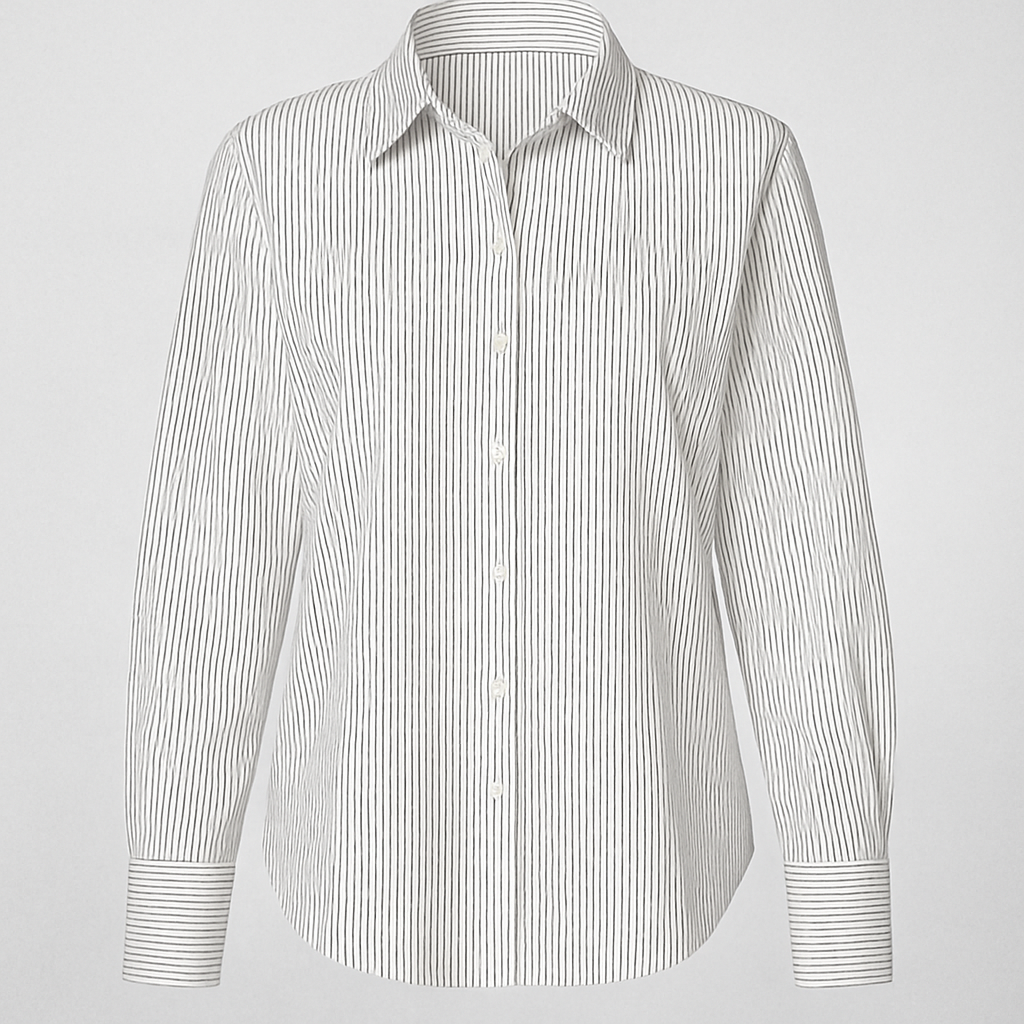 Aquamarine Crystal Stripe Shirt